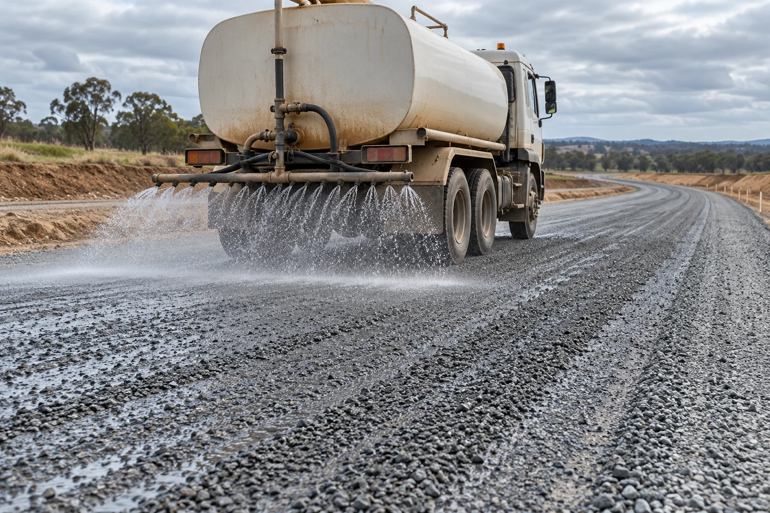 Aggregate base moisture conditioning